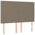 cadre de lit avec matelas Taupe 160x200 cm Tissu