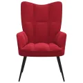 Chaise de relaxation Rouge bordeaux Velours