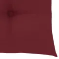 Chaises de jardin avec coussins rouge bordeaux 2pcs Teck massif