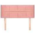 Tête de lit avec oreilles Rose 93x16x78/88 cm Velours