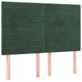 cadre de lit et matelas Vert foncé 140x190cm Velours