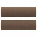 Canapé 2 places avec oreillers décoratifs marron 120 cm tissu