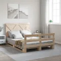 Cadre de lit avec tête de lit 140x200 cm bois de pin massif