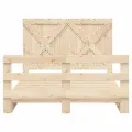Cadre de lit avec tête de lit 140x200 cm bois de pin massif