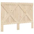 Cadre de lit avec tête de lit gris 160x200cm bois de pin massif