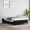Cadre de lit noir 120x190 cm tissu
