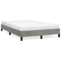 Cadre de lit gris clair 120x190 cm velours