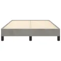 Cadre de lit gris clair 120x190 cm velours