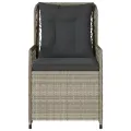 Chaises inclinables de jardin lot de2 gris clair résine tressée