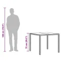 Table de jardin avec dessus en verre marron résine tressée