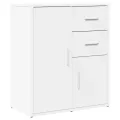 Buffet blanc 60x31x70 cm bois d'ingénierie