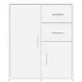Buffet blanc 60x31x70 cm bois d'ingénierie