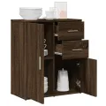 Buffet chêne marron 60x31x70 cm bois d'ingénierie