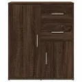 Buffet chêne marron 60x31x70 cm bois d'ingénierie