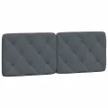Coussin de tête de lit gris foncé 140 cm velours