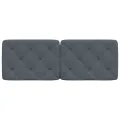 Coussin de tête de lit gris foncé 140 cm velours