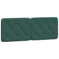 Cadre de lit avec tête de lit Vert foncé 140x200 cm Velours