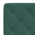Cadre de lit avec tête de lit Vert foncé 140x200 cm Velours