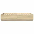 Cadre de lit chêne sonoma 160x200 cm bois d'ingénierie
