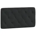 Coussin de tête de lit noir 100 cm velours