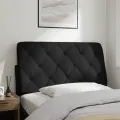 Coussin de tête de lit noir 100 cm velours