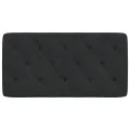 Coussin de tête de lit noir 100 cm velours