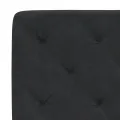 Coussin de tête de lit noir 100 cm velours