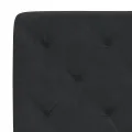 Cadre de lit avec lumières LED noir 100x200 cm velours