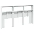Armoire tête de lit avec LED blanc 180x17x102 cm