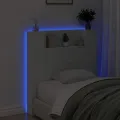 Armoire tête de lit avec LED blanc 100x16,5x103,5 cm