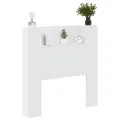 Armoire tête de lit avec LED blanc 100x16,5x103,5 cm