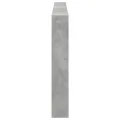 Armoire tête de lit avec LED gris béton 220x17x102 cm