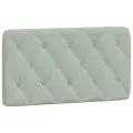 Coussin de tête de lit gris clair 100 cm velours