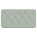 Coussin de tête de lit gris clair 100 cm velours