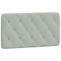 Lit avec matelas gris clair 100x200 cm velours