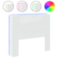 Armoire tête de lit avec LED blanc 120x16,5x103,5 cm