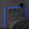 Armoire tête de lit avec LED blanc 120x16,5x103,5 cm