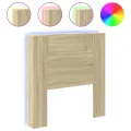 Armoire tête de lit avec LED chêne sonoma 100x16,5x103,5 cm