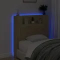 Armoire tête de lit avec LED chêne sonoma 100x16,5x103,5 cm