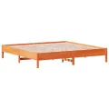 Cadre de lit cire marron 180x200 cm bois de pin massif