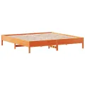 Cadre de lit cire marron 180x200 cm bois de pin massif
