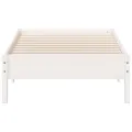 Cadre de lit blanc 90x200 cm bois de pin massif