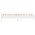 Cadre de lit blanc 90x200 cm bois de pin massif