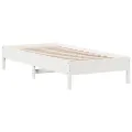 Cadre de lit blanc 90x200 cm bois de pin massif