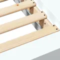 Cadre de lit blanc 135x190 cm bois d'ingénierie