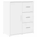 Buffet blanc 60x31x70 cm bois d'ingénierie