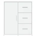 Buffet blanc 60x31x70 cm bois d'ingénierie