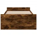 Cadre de lit et tiroirs chêne fumé 90x190 cm bois d'ingénierie