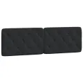 Coussin de tête de lit noir 160 cm velours