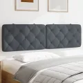 Coussin de tête de lit gris foncé 180 cm velours